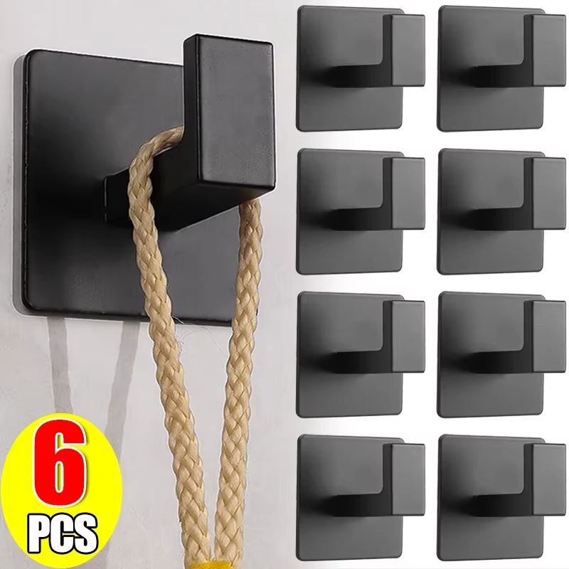 Kitchen Appliances Holder - 1/6Pcs Strong Self-Adhesive Wall Hooks Keys