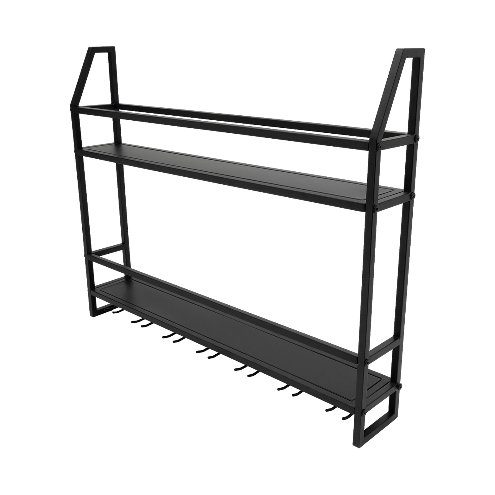 Kitchen Appliances Holder - Double-layer Wine Rack Wall-Mounted Glass Holder
