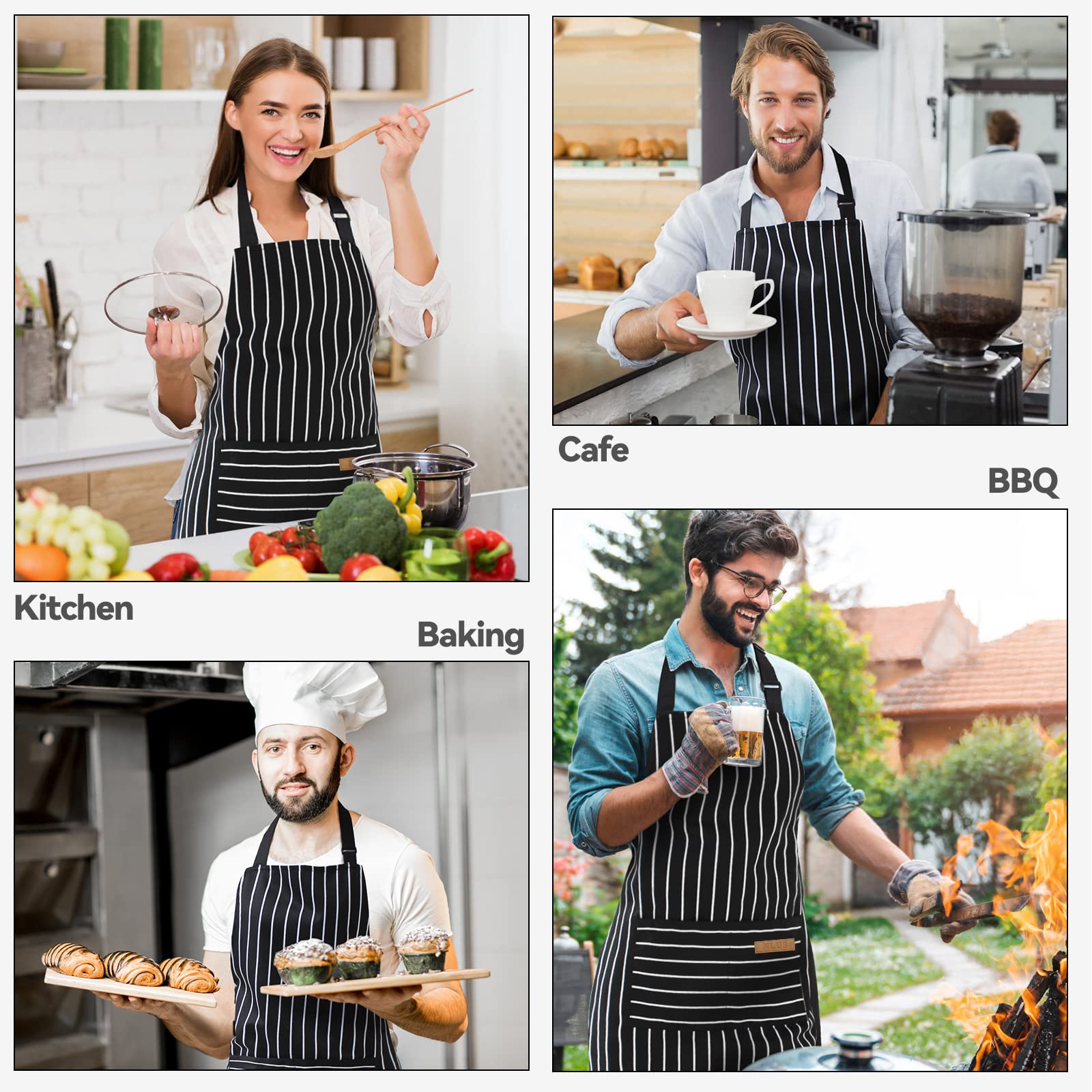 2pcs White Black Striped Man W - Kitchen Appliances In White のレビューと価格