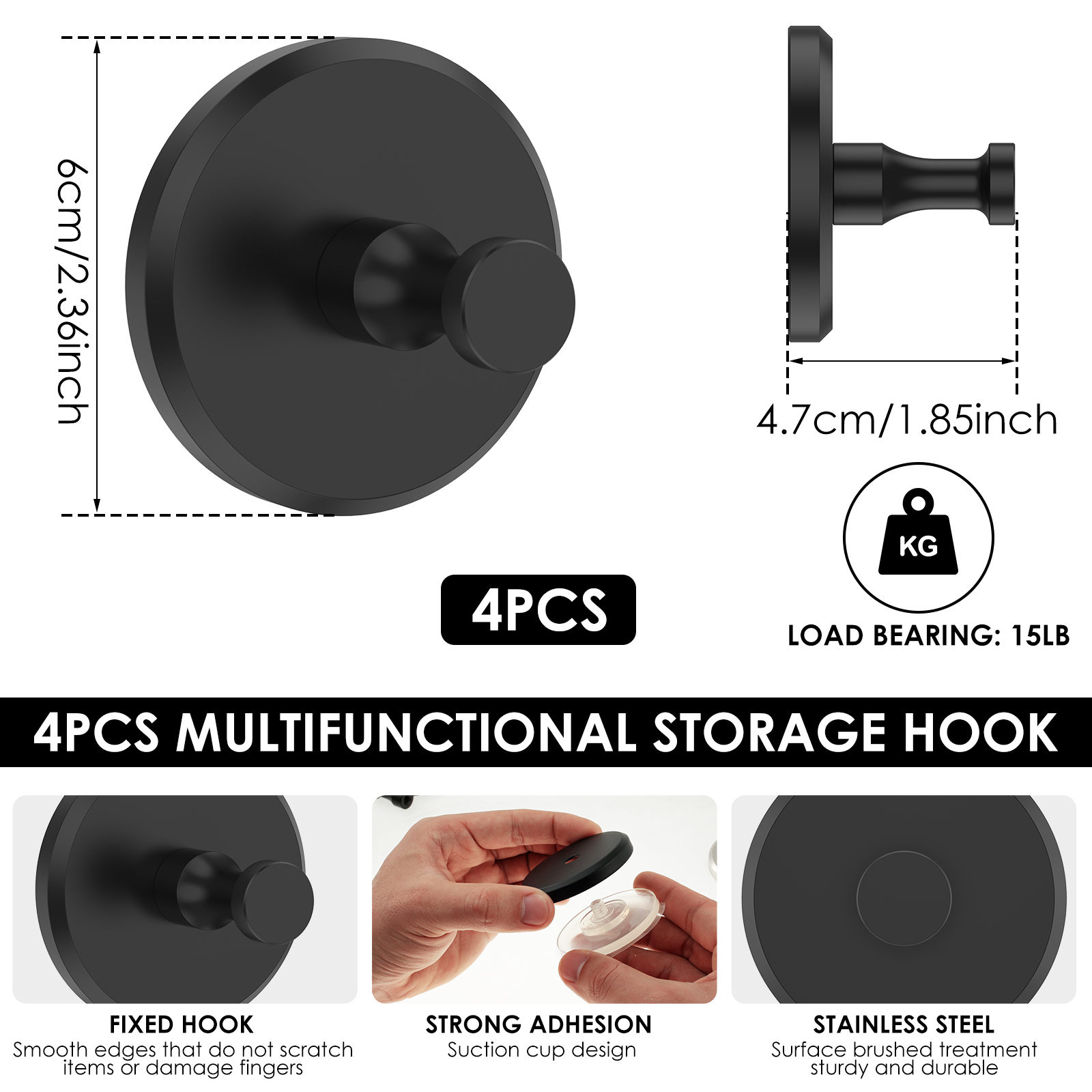 2/6Pcs Stainless Steel Suction - Kitchen Appliances Holder のレビューと価格