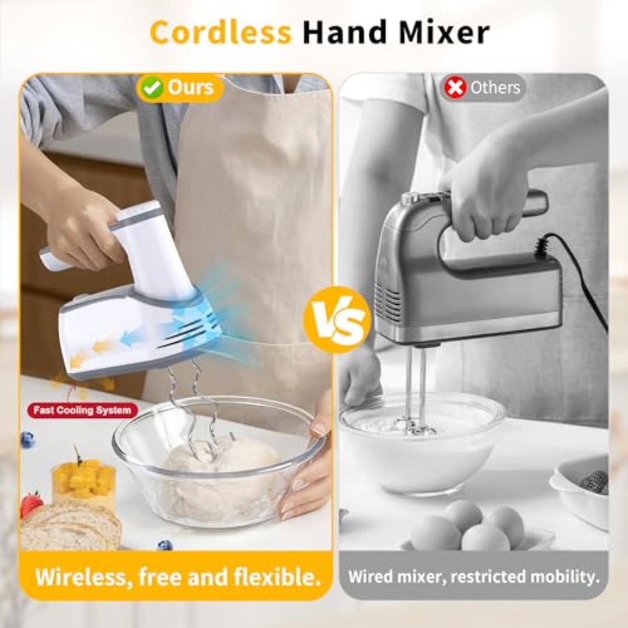 Cordless Electric Hand Mixer 1 - Hand Mixer Electric のレビューと価格