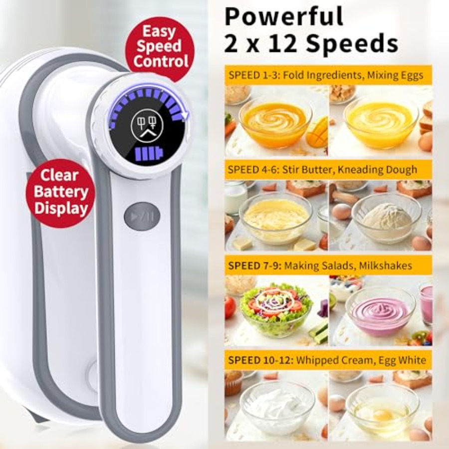 Cordless Electric Hand Mixer 1 - Hand Mixer Electric のレビューと価格