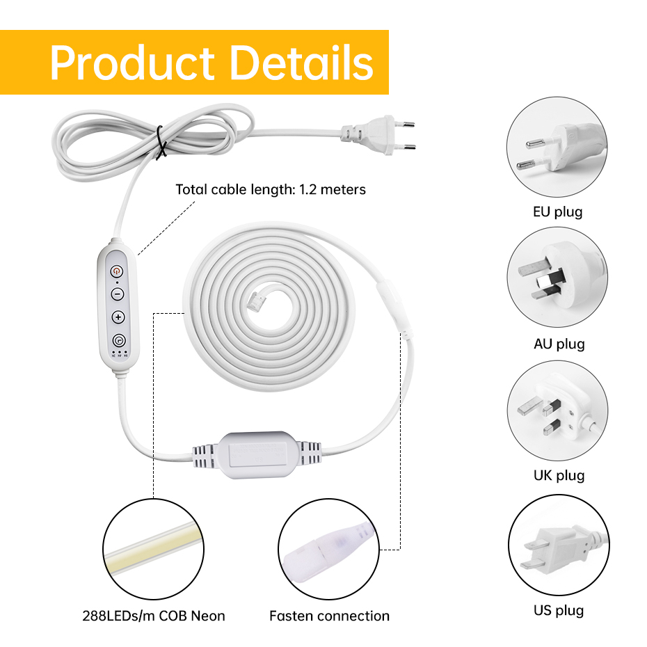Waterproof COB Led Strip Light - Kitchen Appliances In White のレビューと価格
