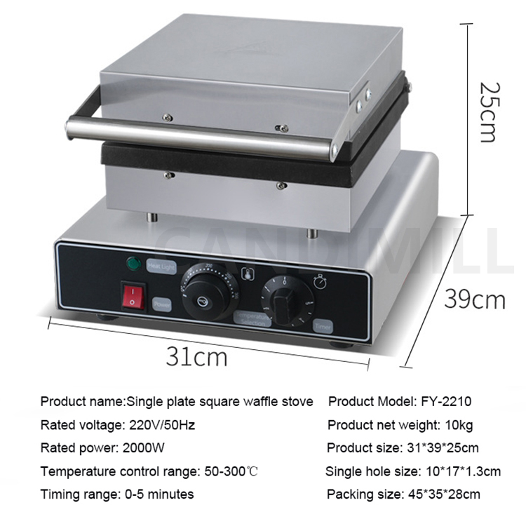 Non-Stick Waffle Maker Square  - Waffle Iron Belgian のレビューと価格