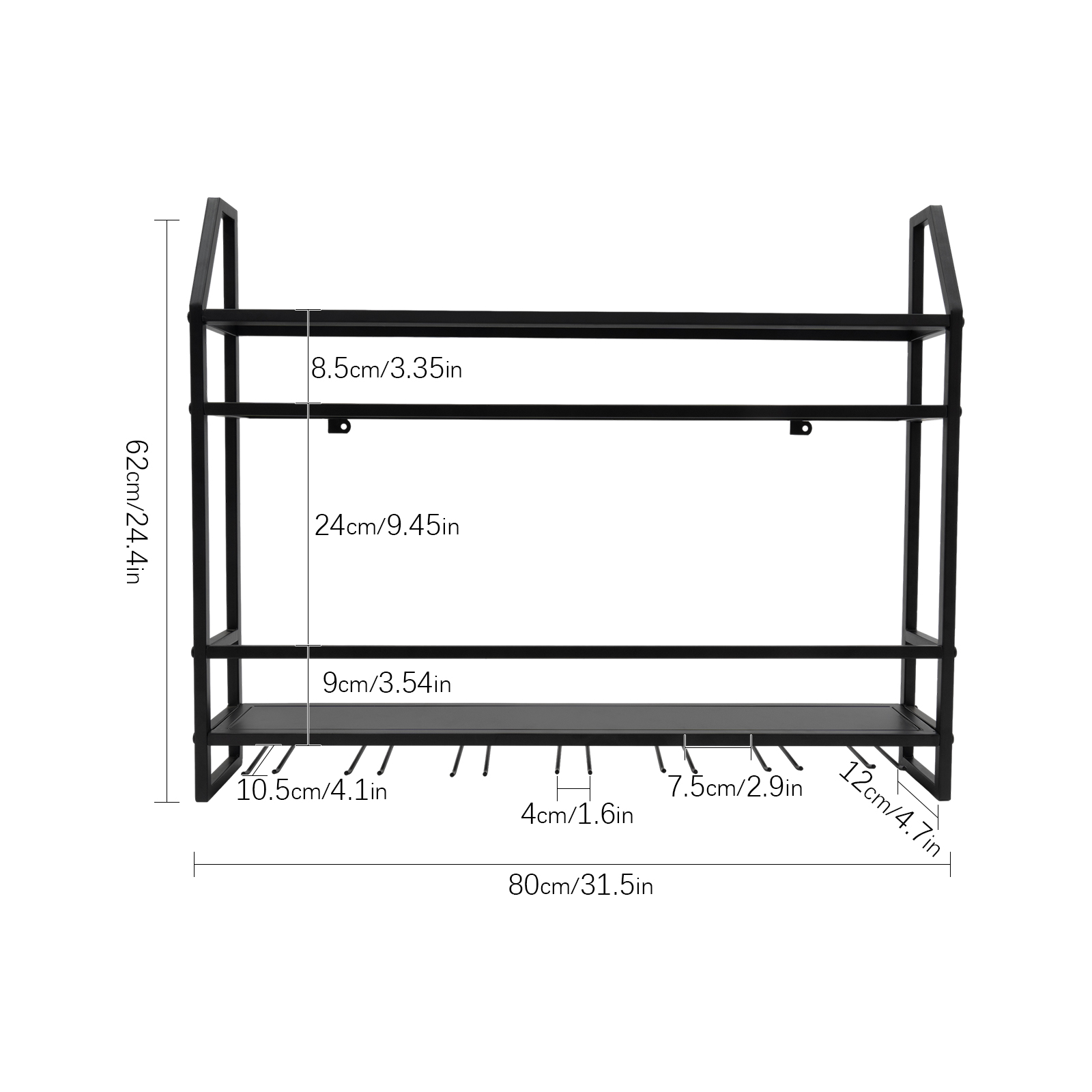 Double-layer Wine Rack Wall-Mo - Kitchen Appliances Holder のレビューと価格