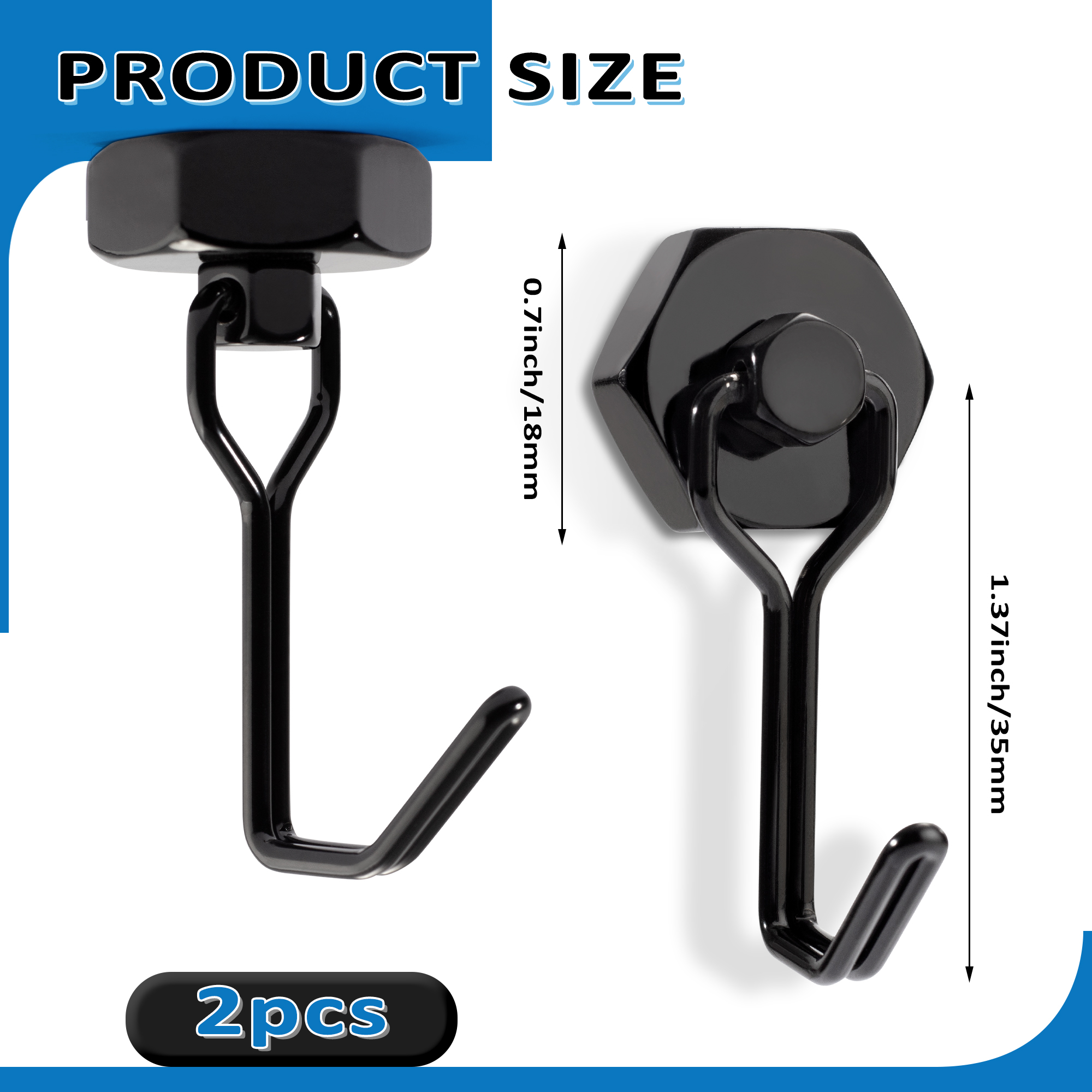2PCS Strong Magnetic Hooks Sto - Kitchen Appliances Holder のレビューと価格