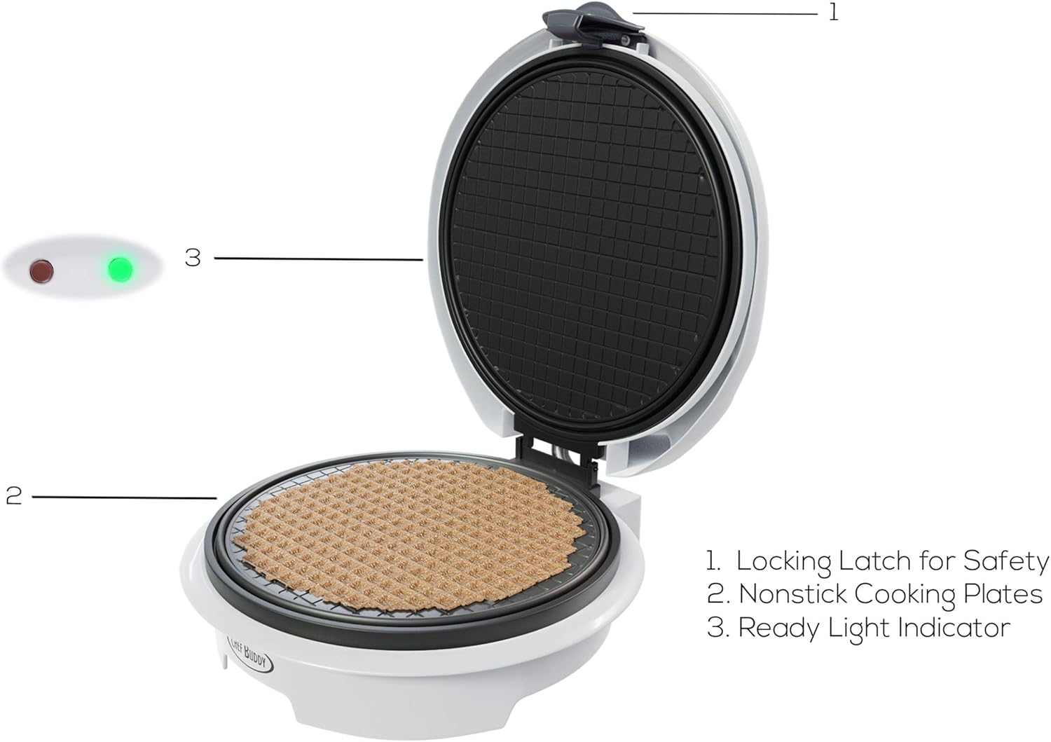 Electric Waffle Cone Maker wit - Kitchen Appliances In White のレビューと価格