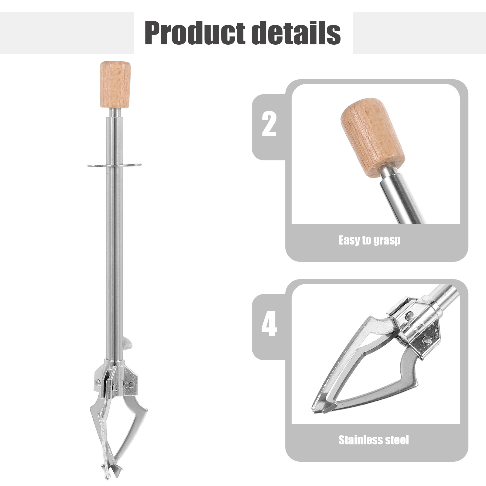 1pc Stainless Steel Food Tong  - Kitchen Appliances Holder のレビューと価格
