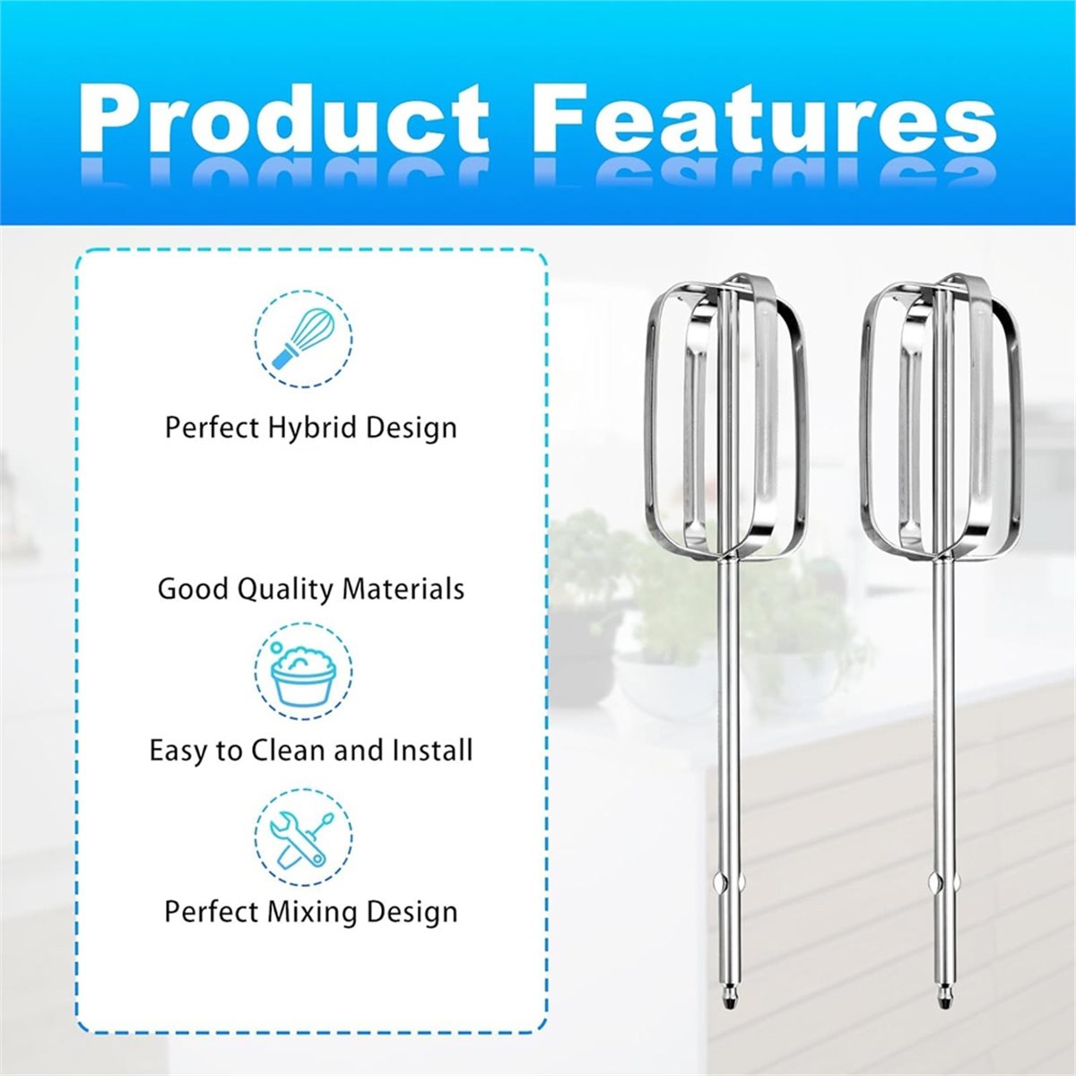 2pcs Hand Mixer Beaters Attach - Hand Mixer Electric のレビューと価格