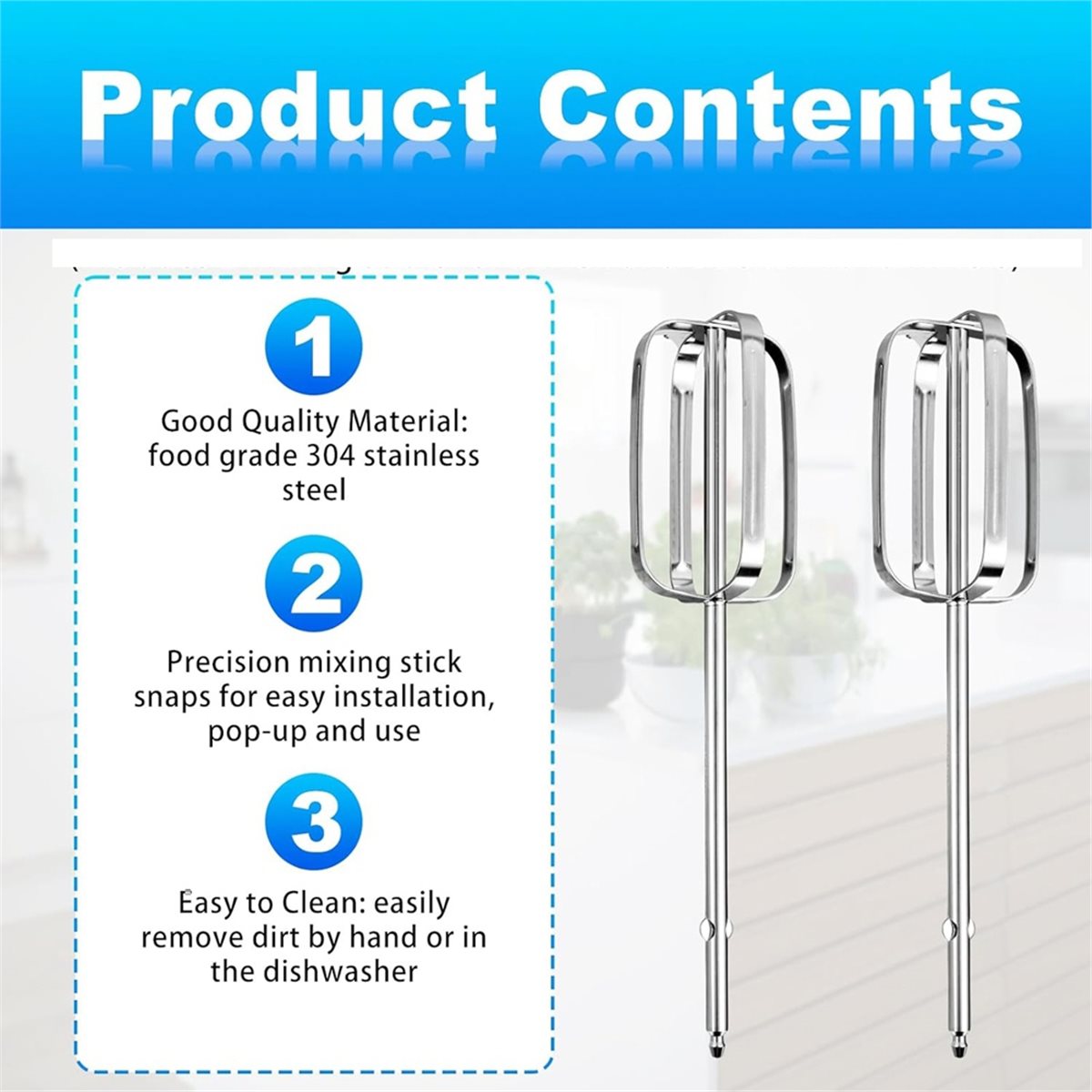 2pcs Hand Mixer Beaters Attach - Hand Mixer Electric のレビューと価格