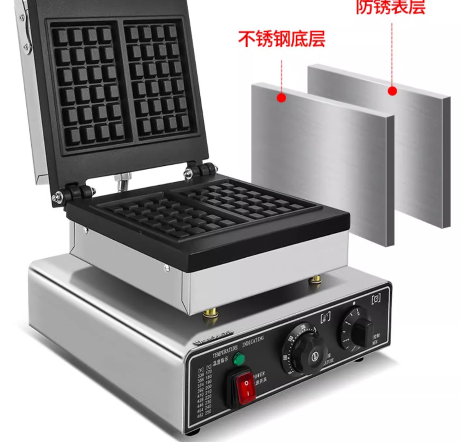 Commercial Square Belgian Waff - Waffle Iron Belgian のレビューと価格